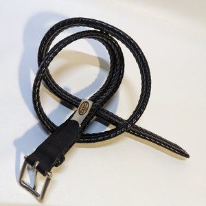 Fossil Maddox Black Braided Belt Approx. 45"